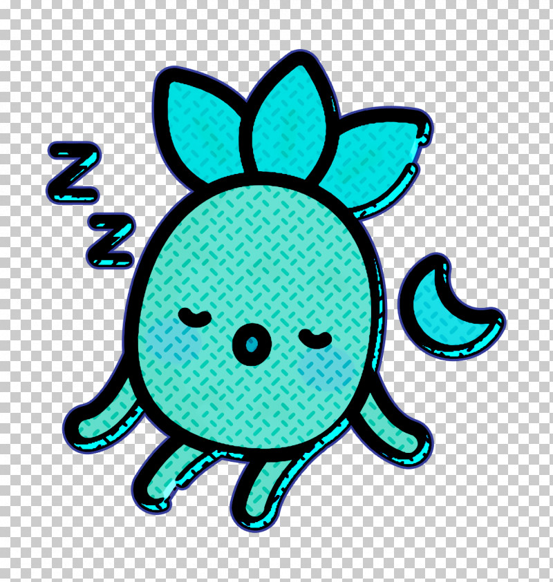 Sleeping Icon Pineapple Character Icon Rest Icon PNG, Clipart, Aqua, Azure, Blue, Cartoon, Green Free PNG Download