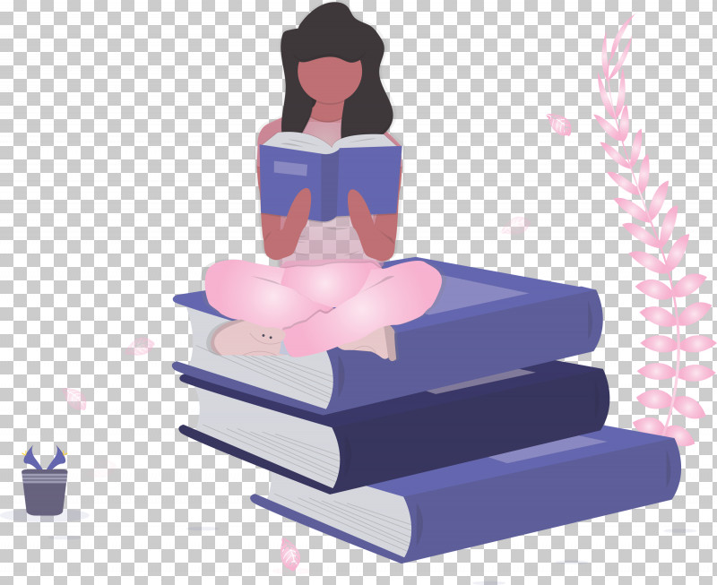 Girl Book Reading PNG, Clipart, Book, Girl, Reading, Sitting, Violet Free PNG Download