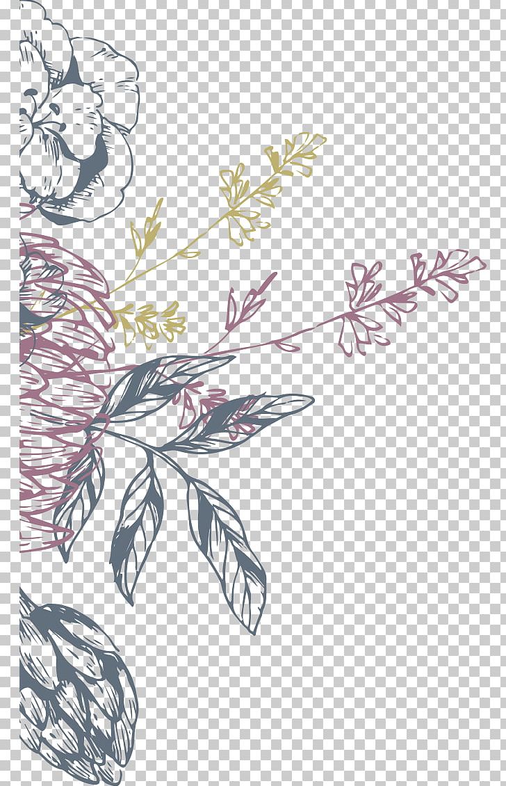 Floral Design Picking Posies Illustration Pattern PNG, Clipart, Art, Branch, Drawing, Fictional Character, Flora Free PNG Download