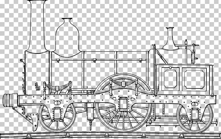 Train Rail Transport Steam Locomotive Coloring Book PNG, Clipart, Angle, Artwork, Auto Part, Black And White, Color Free PNG Download