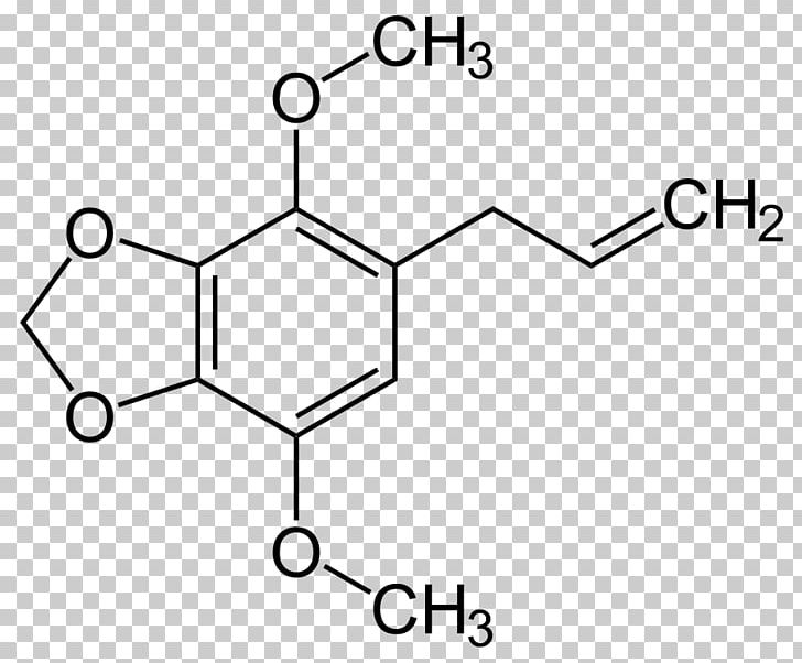 Myristicin Psychoactive Drug Psychedelic Drug Mescaline Structure PNG, Clipart, Angle, Black And White, Brand, Chemical Compound, Diagram Free PNG Download