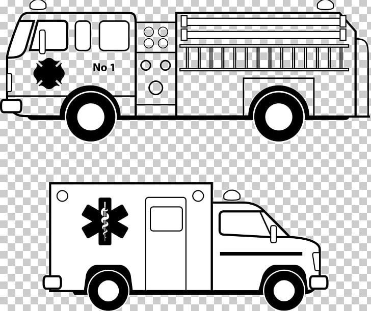 Car Emergency Vehicle Fire Engine PNG, Clipart, Ambulance, Area, Automotive Design, Automotive Exterior, Black And White Free PNG Download