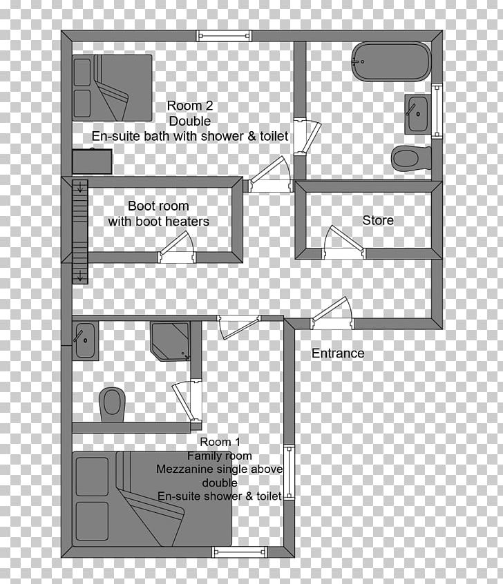 Floor Plan La Plagne Chalet Furniture Bed PNG, Clipart, Angle, Area, Bed, Black And White, Bon Fire Free PNG Download