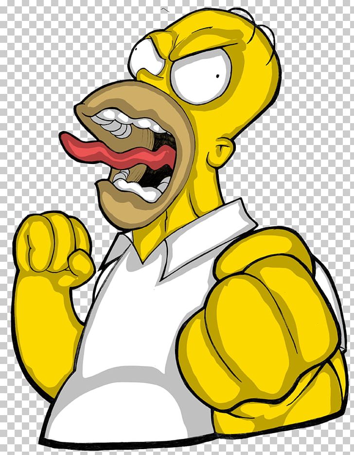 Homer Simpson Bart Simpson Anger PNG, Clipart, Anger, Art, Artwork, Bart Simpson, Beak Free PNG Download