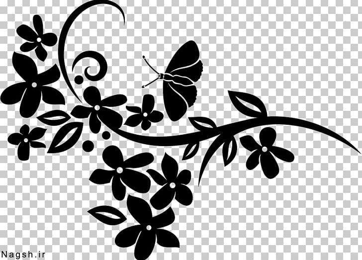 Floral Design Decorative Arts PNG, Clipart, Artist, Black, Black And White, Branch, Butterfly Free PNG Download