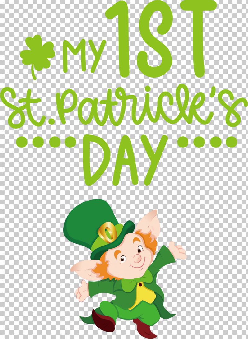 My 1st Patricks Day Saint Patrick PNG, Clipart, Behavior, Cartoon, Character, Green, Happiness Free PNG Download