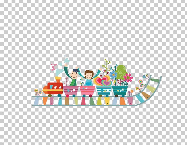 Train Cartoon Track PNG, Clipart, Area, Art, Cartoon, In Love, Line Free PNG Download