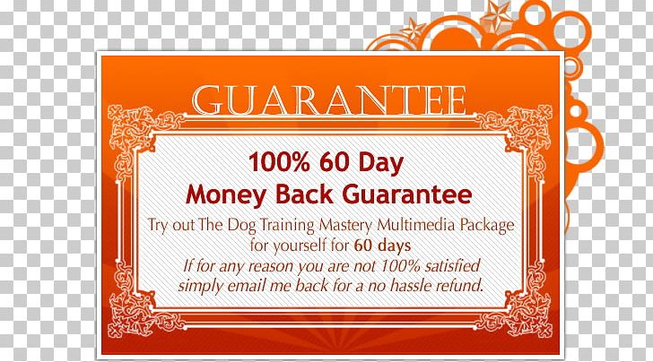 Dog Training Font Guarantee PNG, Clipart, Area, Brand, Dog, Dog Training, Guarantee Free PNG Download
