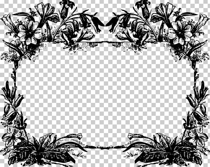 Frames Black And White PNG, Clipart, Black And White, Branch, Computer Icons, Flora, Flower Free PNG Download