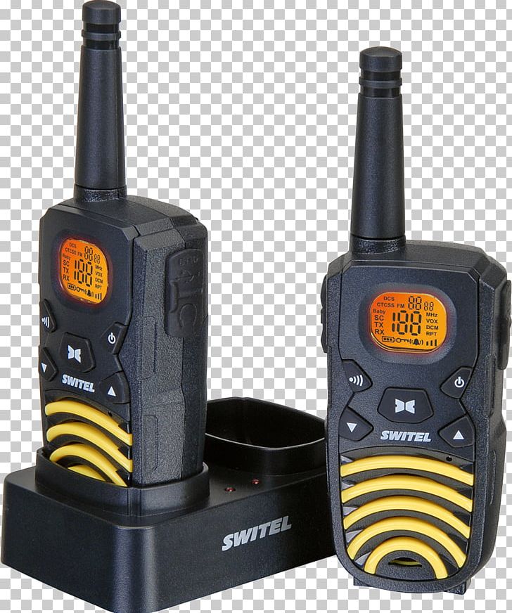 Two-way Radio PMR Handheld Transceiver Switel WTC2700B 2-piece Set PMR446 PMR Funkgeräte Set Schwarz-orange PNG, Clipart, Bandes Marines, Communication Device, Electronic Device, Fm Broadcasting, Frequency Modulation Free PNG Download