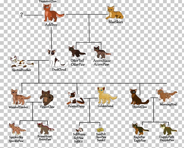 Cat Warriors ThunderClan Family Tree Thunderstar PNG, Clipart, Angle, Animals, Area, Cat, Child Free PNG Download