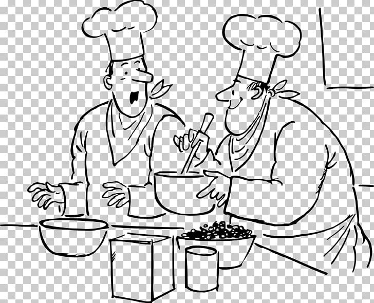 Coloring Book Chef Cook PNG, Clipart, Angle, Arm, Art, Black, Black And White Free PNG Download