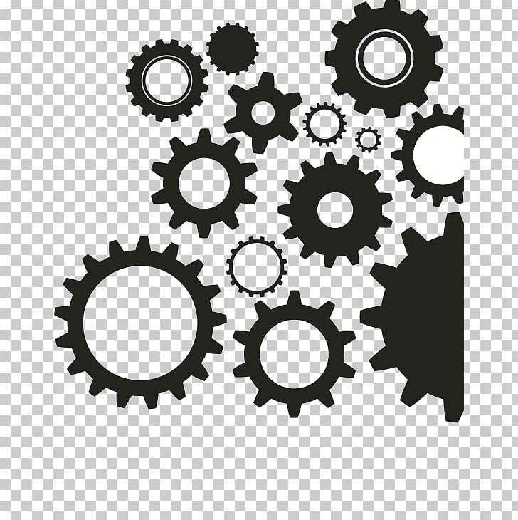 Gear PNG, Clipart, Auto Part, Bicycle Drivetrain Part, Bicycle Part, Black And White, Black Gear Free PNG Download