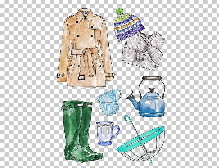Watercolor Painting Fashion Illustration Illustrator Clothing Illustration PNG, Clipart, Autumn And Winter, Cartoon, Clothes Hanger, Collocation, Designer Free PNG Download
