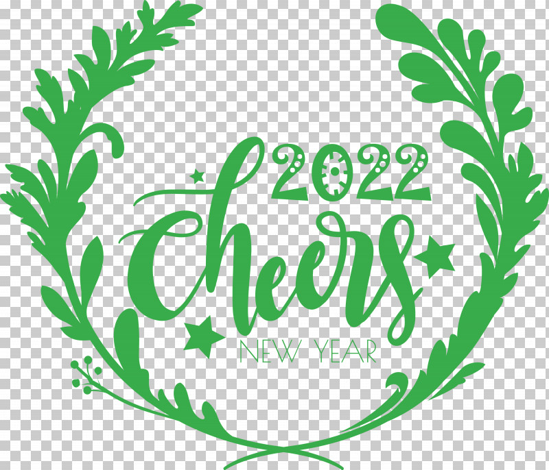 2022 Cheers 2022 Happy New Year Happy 2022 New Year PNG, Clipart, Flower, Leaf, Leaf Vegetable, Line, Line Art Free PNG Download