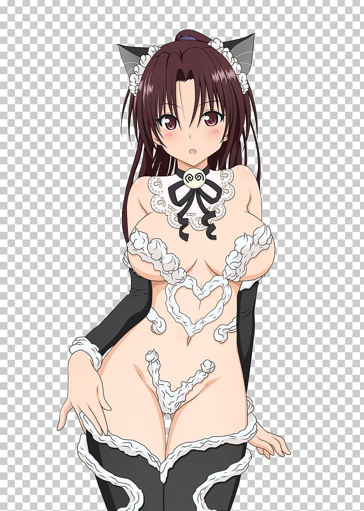 To Love-Ru Anime Mangaka Catgirl Character PNG, Clipart, Arm, Black Hair, Brassiere, Brown Hair, Cartoon Free PNG Download