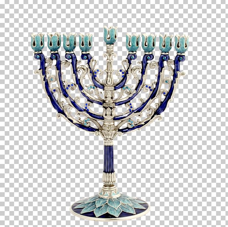 Menorah Hanukkah Candlestick Judaism PNG, Clipart, Art, Baroque, Blue, Candle, Candle Holder Free PNG Download