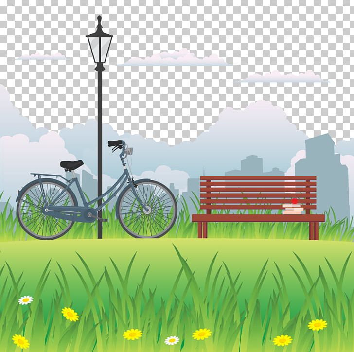 Park Euclidean Street Lamp PNG, Clipart, Amusement Park, Bank, Bench, Bicycle, Car Free PNG Download