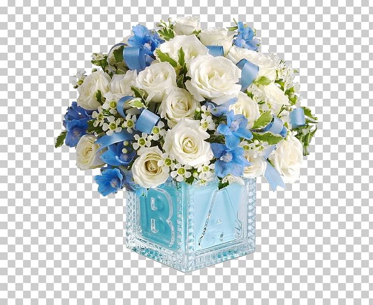 Floristry Infant Flower Boy Birth PNG, Clipart, Artificial Flower, Baby Blocks, Blue, Blue Rose, Boy Free PNG Download