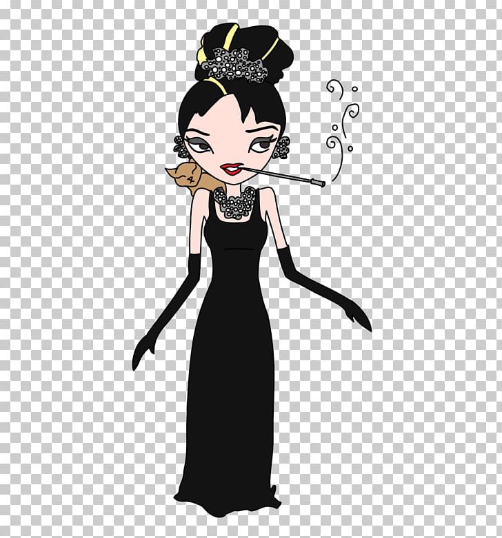 Drawing Female PNG, Clipart, Art, Audrey Hepburn, Black, Black Hair, Breakfast At Tiffanys Free PNG Download