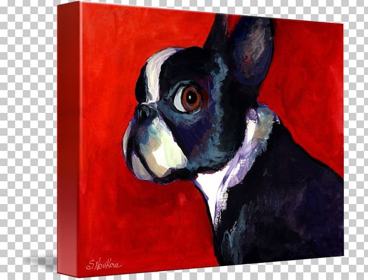 Boston Terrier Bull Terrier Dog Breed Painting PNG, Clipart, Art, Boston Terrier, Breed, Bull Terrier, Canvas Free PNG Download