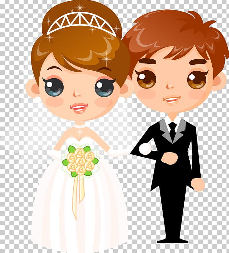 Wedding Caricature Bride Cartoon PNG, Clipart, Animation, Boy, Boyfriend, Brid, Bridegroom Free PNG Download