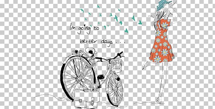 Drawing Fashion Visual Design Elements And Principles Illustration PNG, Clipart, Bicycle, Bicycle Accessory, Cartoon Character, Cartoon Cloud, Cartoon Eyes Free PNG Download