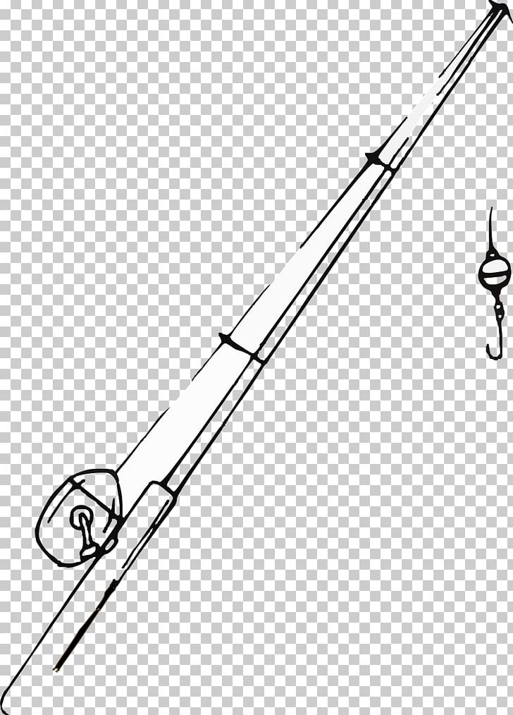 Fishing Rods Drawing Fishing Line PNG, Clipart, Angle, Angling, Area, Bass Fishing, Black And White Free PNG Download