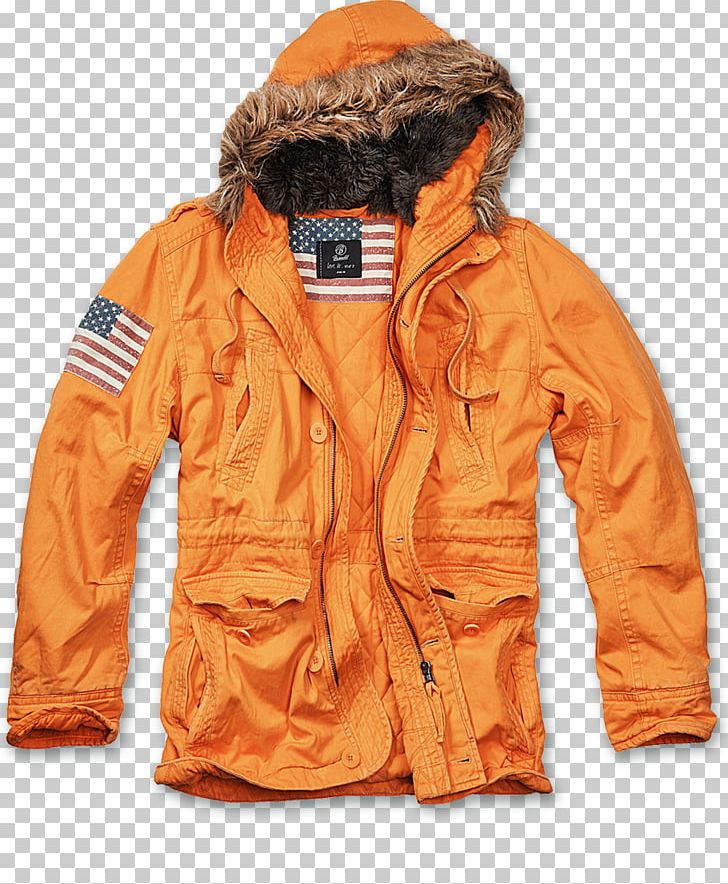 Parka M-1965 Field Jacket Orange Coat PNG, Clipart, Clothing, Coat, Fashion, Fur, Hood Free PNG Download