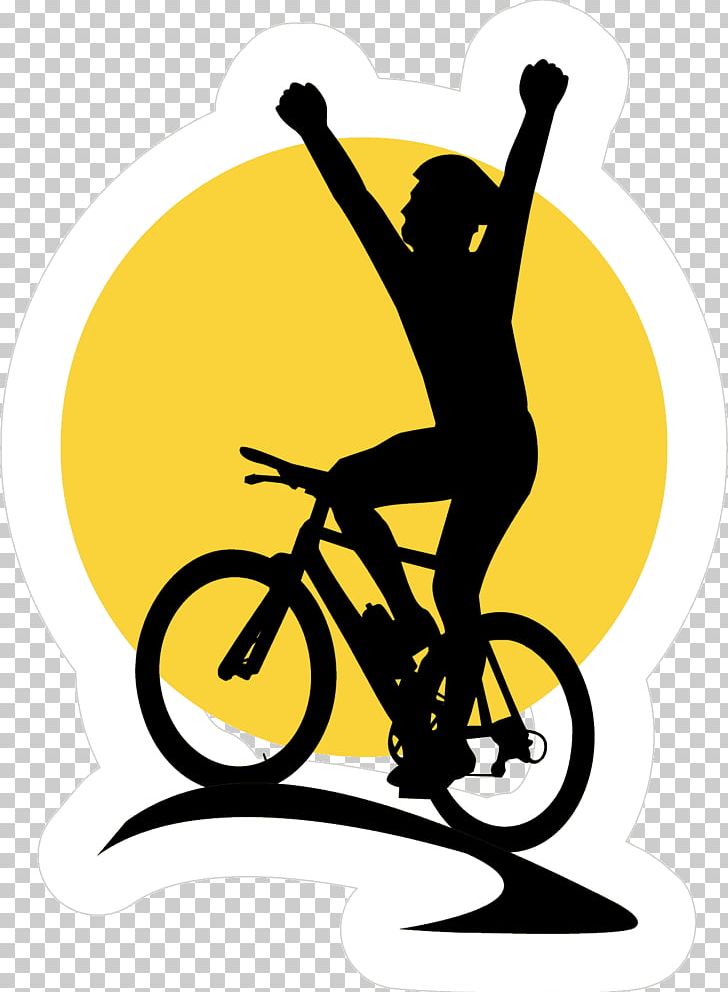 Bicycle Cycling Silhouette Black PNG, Clipart, Artwork, Bicycle, Bicycle Accessory, Black, Black And White Free PNG Download