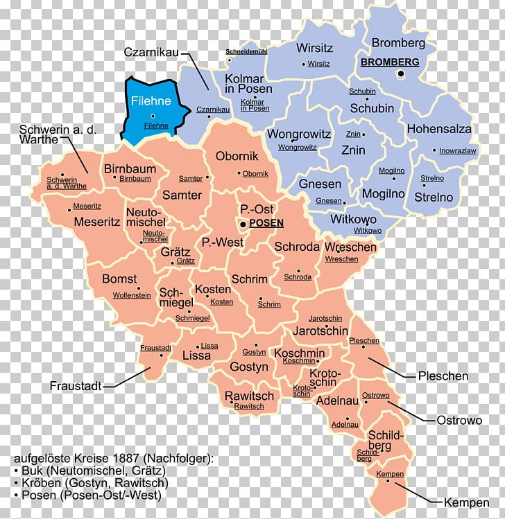Province Of Posen Netzekreis Kreis Filehne Kreis Wongrowitz Posen-West Prussia PNG, Clipart, Area, Diagram, Districts Of Germany, Kingdom Of Prussia, Map Free PNG Download