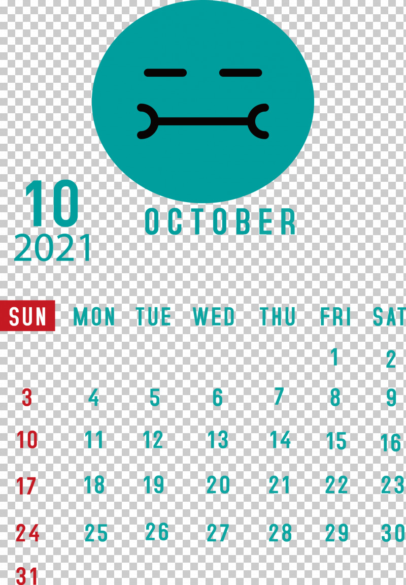 October 2021 Printable Calendar October 2021 Calendar PNG, Clipart, Calendar System, Geometry, Green, Htc, Htc Hero Free PNG Download