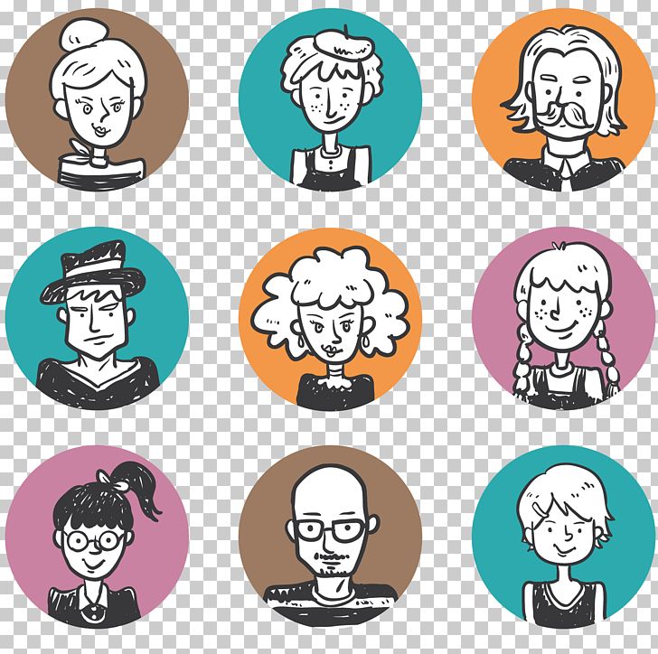 Avatar Drawing Circle Icon PNG, Clipart, Cartoon, Download, Encapsulated Postscript, Face, Hand Drawn Free PNG Download