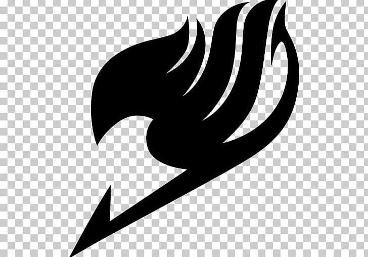 Fairy Tail Logo Natsu Dragneel Symbol PNG, Clipart, Anime, Beak, Black And White, Cartoon, Crossover Free PNG Download