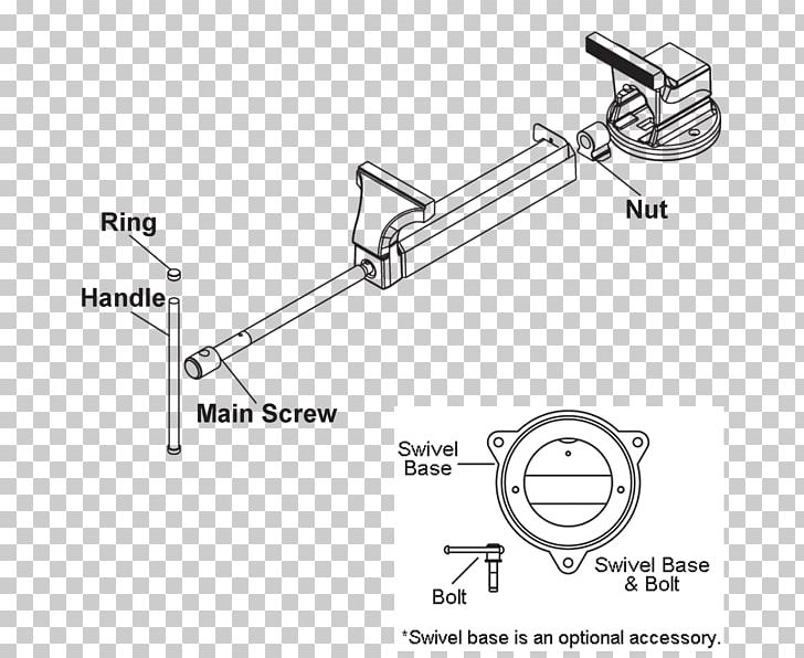 Vise Ductile Iron Ductility /m/02csf Mechanics PNG, Clipart, Angle, Auto Part, Black And White, Car, Diagram Free PNG Download