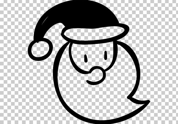 Santa Claus Computer Icons Christmas PNG, Clipart, Black, Black And White, Bonnet, Christmas, Christmas Tree Free PNG Download
