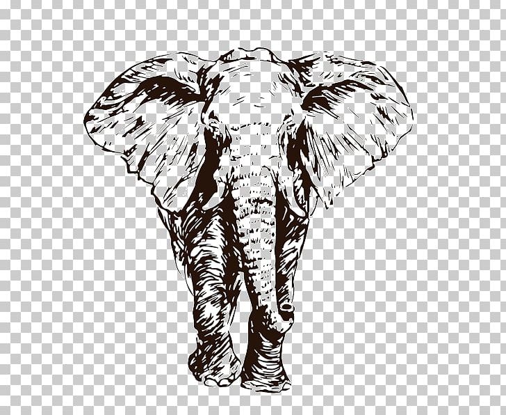 African Elephant Indian Elephant Sketch Drawing Illustration PNG, Clipart, Animals, Black And White, Cattle Like Mammal, Doodle, Drawing Free PNG Download
