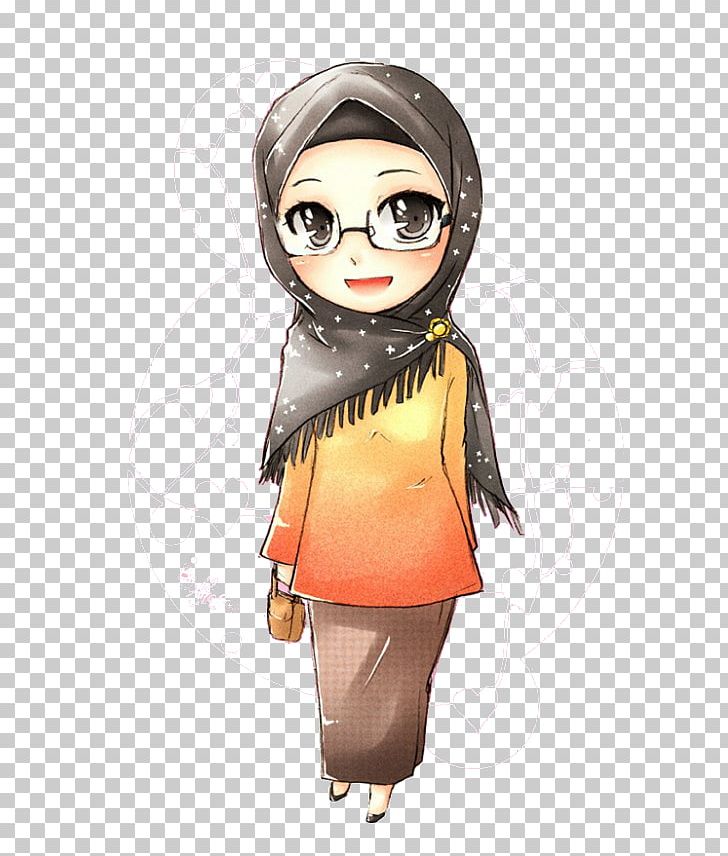 Muslim Islam Hijab Manga Anime PNG, Clipart, Anime, Art, Brown Hair, Cartoon, Drawing Free PNG Download