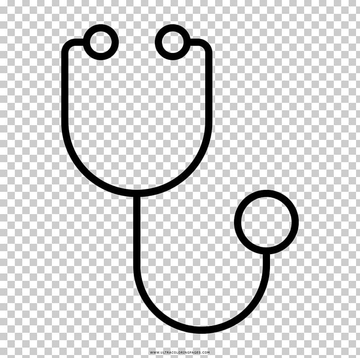 Stethoscope Drawing Physician Medicine Nursing Care PNG, Clipart, Area, Black And White, Circle, Color, Coloring Book Free PNG Download