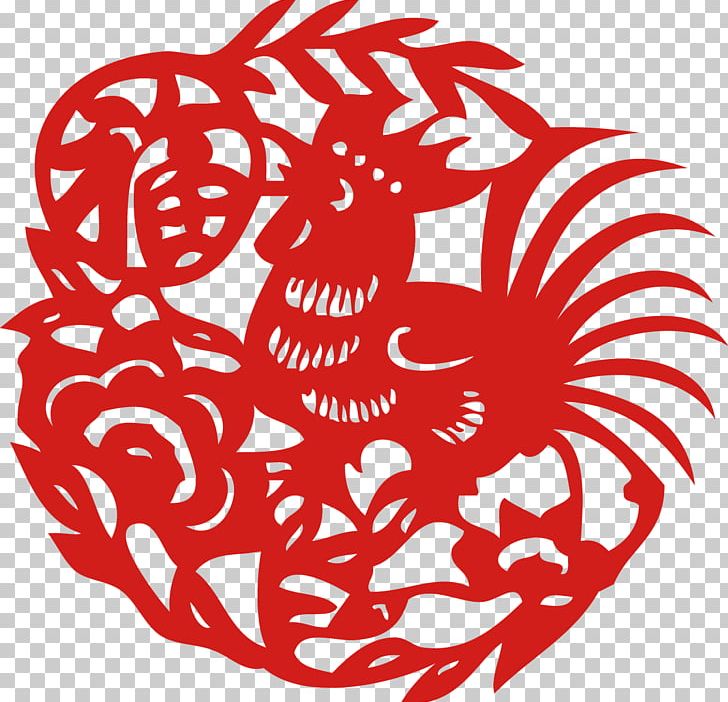 Chicken Paper Chinese New Year Chinese Zodiac PNG, Clipart, Chicken, Chicken Meat, Chicken Vector, Chinese Style, Chinese Zodiac Free PNG Download