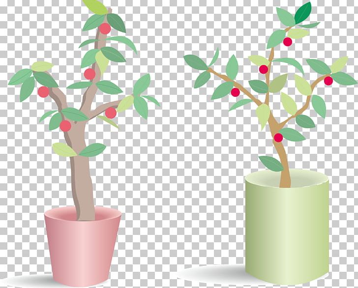 Flowerpot Houseplant PNG, Clipart, Branch, Cherry, Cherry Blossom, Cherry Vector, Coral Free PNG Download