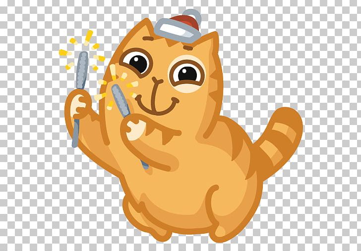 Cat Sticker Telegram VKontakte Peach PNG, Clipart, Animals, Carnivoran, Cartoon, Cat Like Mammal, Dog Like Mammal Free PNG Download