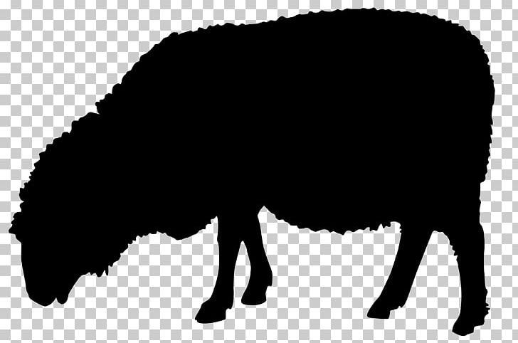 Sheep Silhouette PNG, Clipart, Animals, Bison, Black, Black And White, Cattle Like Mammal Free PNG Download