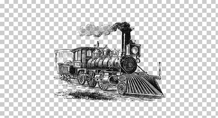Train Rail Transport Steam Locomotive PNG, Clipart, Black And White, Clip Art, Computer Icons, Horsecar, Locomotive Free PNG Download