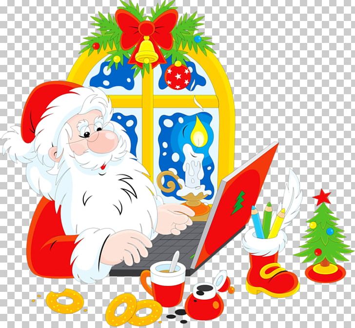 Christmas Tree Santa Claus Laptop PNG, Clipart, Art, Artwork, Christmas, Christmas Decoration, Christmas Ornament Free PNG Download