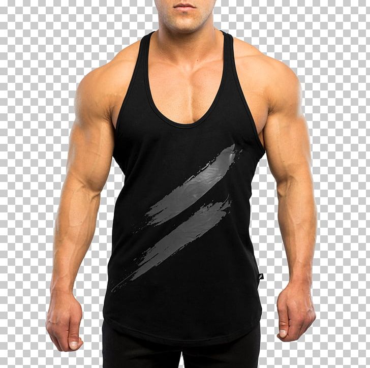 T-shirt Top Sleeveless Shirt Clothing Sizes PNG, Clipart, Abdomen, Active Undergarment, Arm, Black, Bodybuilding Free PNG Download