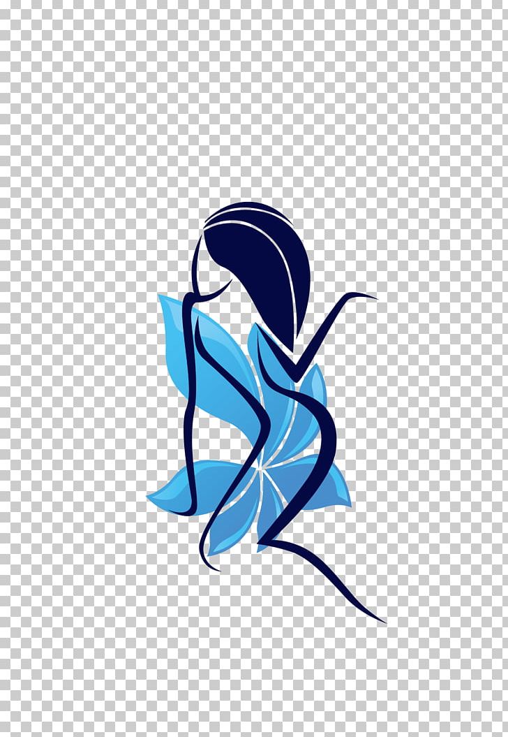Woman Silhouette Human Body Illustration PNG, Clipart, Blue, Blue Hair, Computer Wallpaper, Drawing, Electric Blue Free PNG Download
