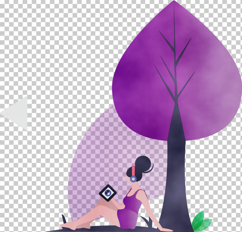 Violet Purple Cartoon Tree Plant PNG, Clipart, Cartoon, Paint, Plant, Purple, Tree Free PNG Download