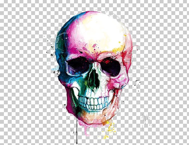 Skull Calavera Drawing Color Painting PNG, Clipart, Art, Artist, Bone, Calavera, Color Free PNG Download