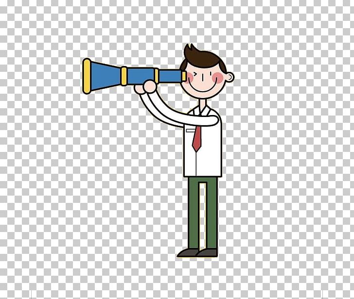 Cartoon Small Telescope PNG, Clipart, Angry Man, Area, Business Man, Cartoon, Designer Free PNG Download